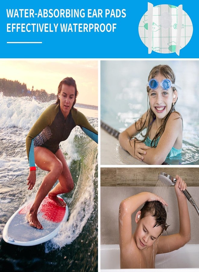 Grevosea Ear Covers for Shower, 120 Pieces Waterproof Ear Stickers Ear Covers for Swimming Shower Ear Protectors with Waterproof Cotton Ear Plugs for Shower Surfing Snorkeling and Other Water Sports - Image 5
